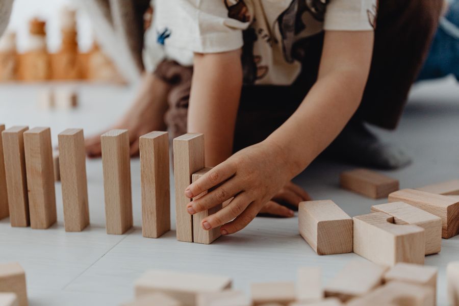 Bloques de madera para niños