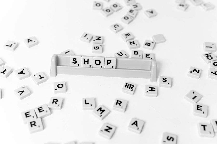 Fichas Scrabble palabra compra