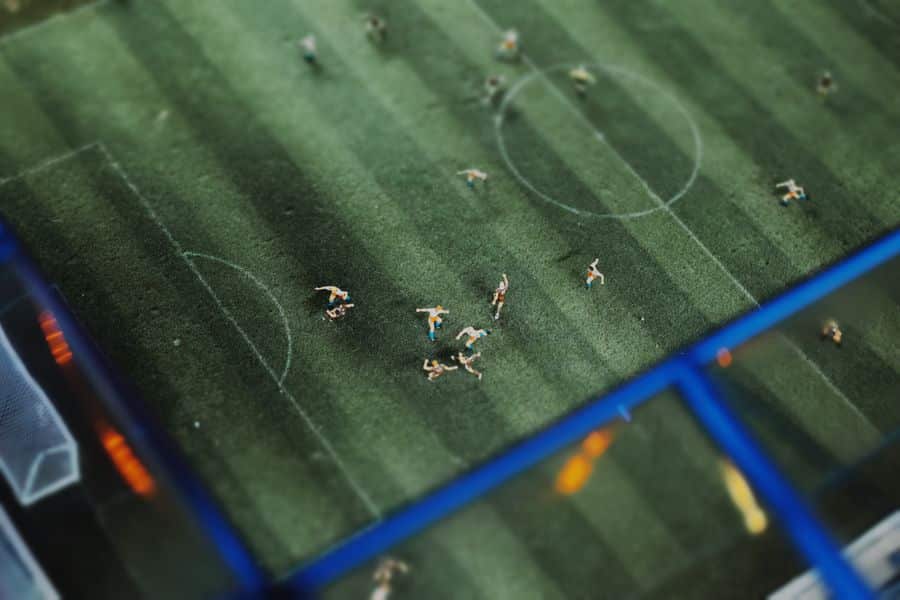Figuras de miniaturas de fútbol